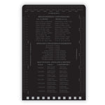 All-Weather Wire-O Notepad, Universal: Narrow Rule and Quadrille Rule, Black Cover, 50 White 3 x 5 Sheets