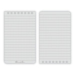 All-Weather Wire-O Notepad, Universal: Narrow Rule and Quadrille Rule, Black Cover, 50 White 4 x 6 Sheets