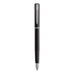 Allure Fountain Pen, Fine Point, Blue Ink, Black/Silver Barrel