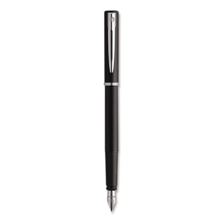 Allure Fountain Pen, Fine Point, Blue Ink, Black/Silver Barrel