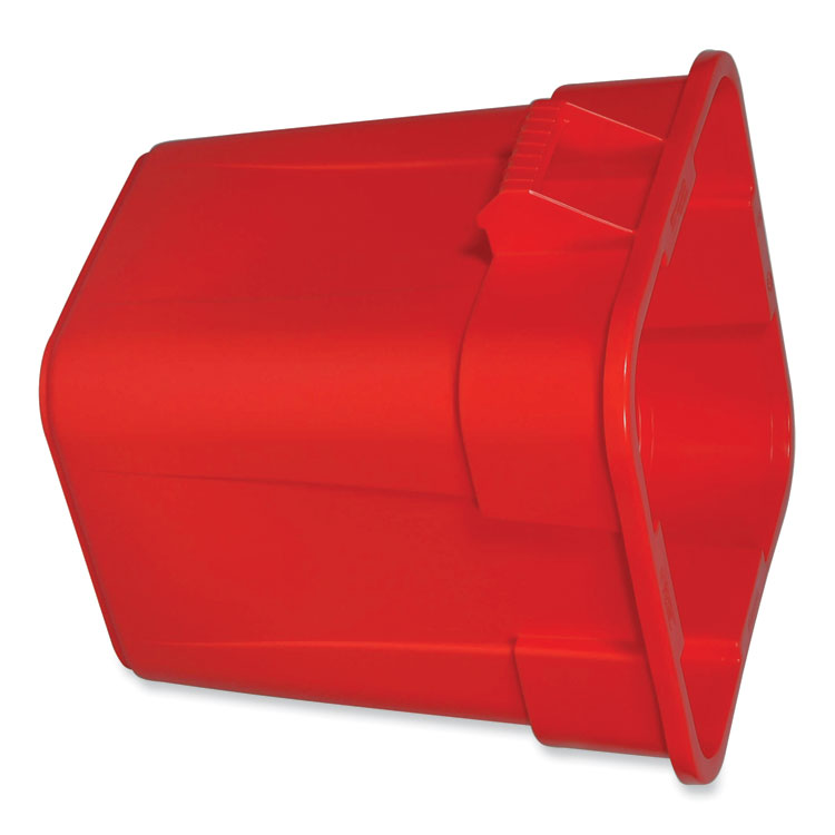 Square Brute Container, 28 gal, Polyethylene, Red, 6/Carton