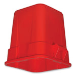Square Brute Container, 28 gal, Polyethylene, Red, 6/Carton