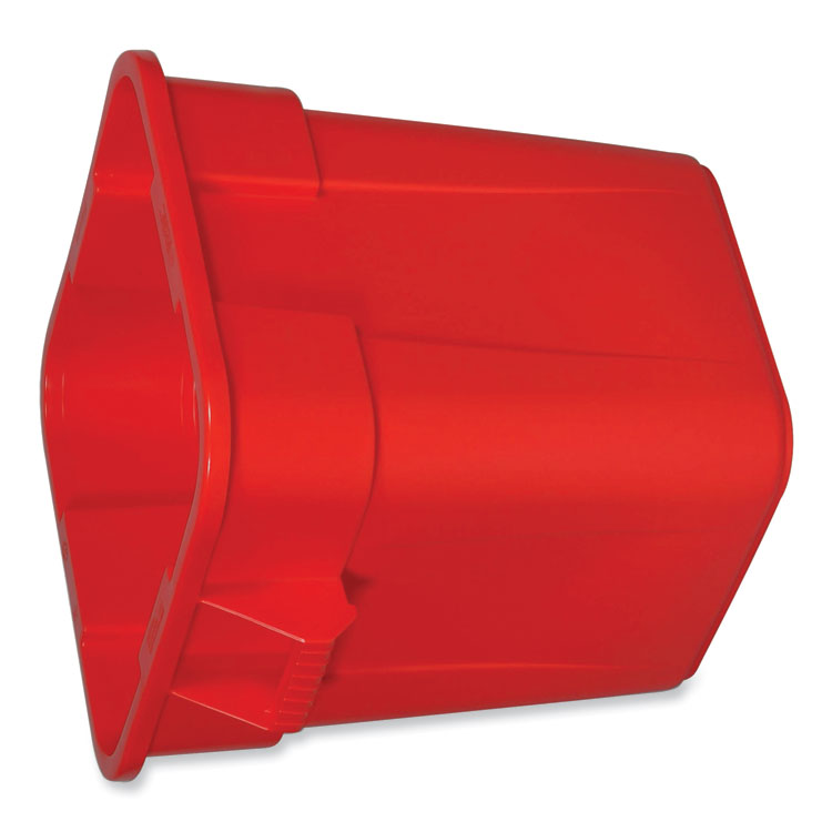 Square Brute Container, 28 gal, Polyethylene, Red, 6/Carton