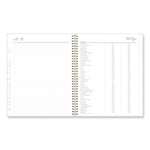 Life Note-It Leah Weekly/Monthly Notes Planner, Floral Artwork, 11 x 8.5, Gray/Pink/White Cover, 12-Month (Jan to Dec): 2025