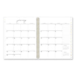 Life Note-It Leah Weekly/Monthly Notes Planner, Floral Artwork, 11 x 8.5, Gray/Pink/White Cover, 12-Month (Jan to Dec): 2025