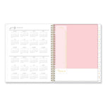 Life Note-It Leah Weekly/Monthly Notes Planner, Floral Artwork, 11 x 8.5, Gray/Pink/White Cover, 12-Month (Jan to Dec): 2025