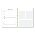 Life Note-It Leah Weekly/Monthly Notes Planner, Floral Artwork, 11 x 8.5, Gray/Pink/White Cover, 12-Month (Jan to Dec): 2025