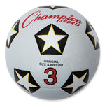 Rubber Sports Ball, Soccer, No. 3 Size, White/Black