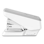 LX860 EasyPress Half Strip Stapler with Antimicrobial Protection, 40 Sheet Capacity, Gray/White