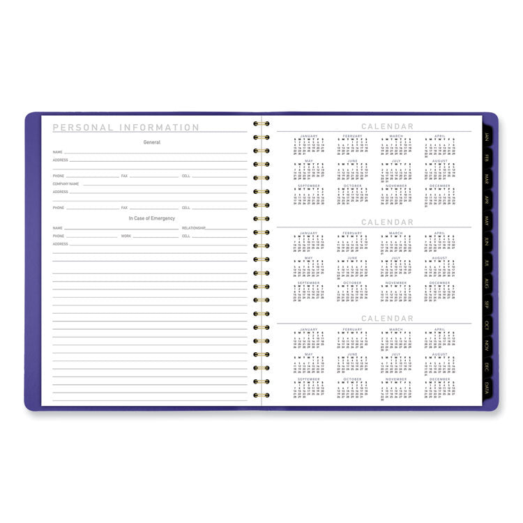 Contemporary Weekly/Monthly Planner, 11.38 x 9, Purple Cover, 12-Month (Jan to Dec): 2025