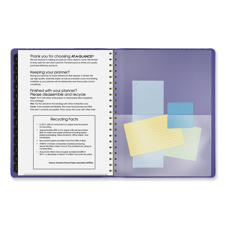 Contemporary Weekly/Monthly Planner, 11.38 x 9, Purple Cover, 12-Month (Jan to Dec): 2025