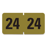 Yearly End Tab File Folder Labels, 2024, Gold, 500/Roll
