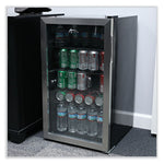 3.4 Cu. Ft. Beverage Cooler, Stainless Steel/black