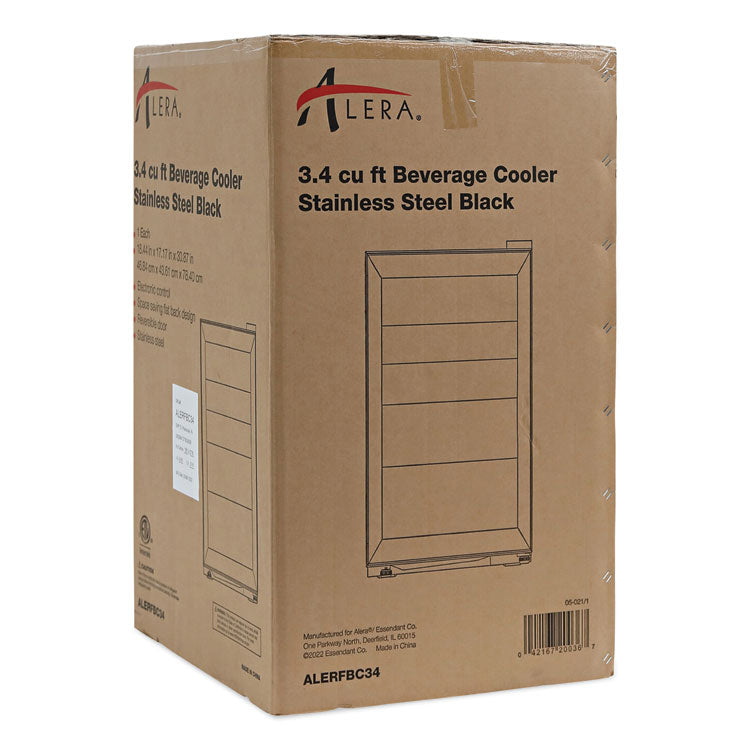 3.4 Cu. Ft. Beverage Cooler, Stainless Steel/black