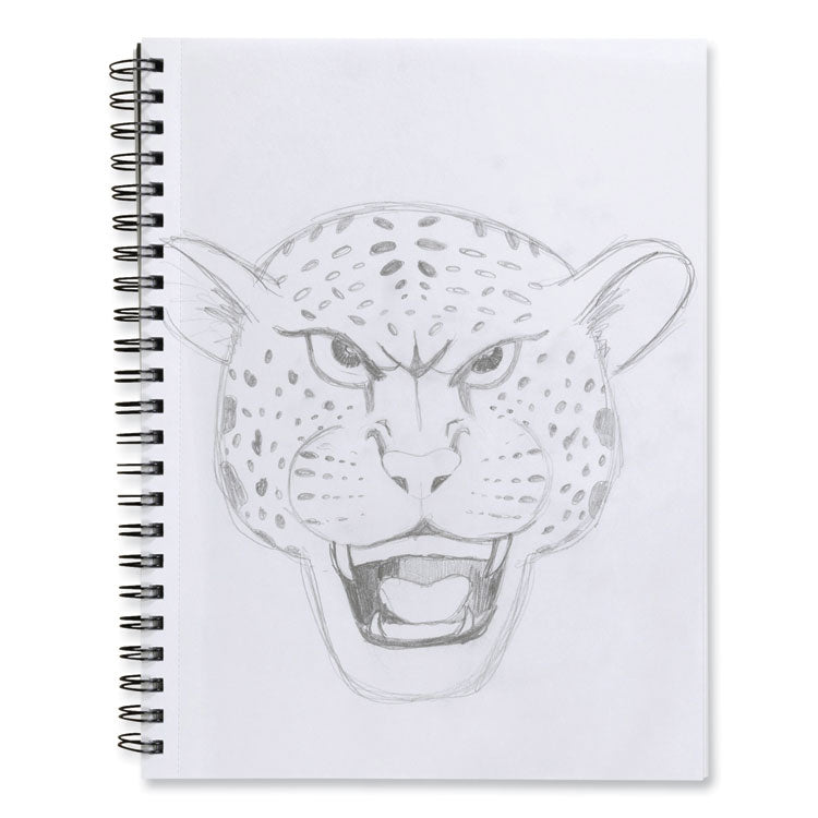 UCreate Poly Cover Sketch Book, 43 lb Cover Paper Stock, Black Cover, (75) 12 x 9 Sheets