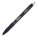 S-Gel High-Performance Gel Pen, Retractable, Medium 0.7 Mm, Purple Ink, Black Barrel, Dozen