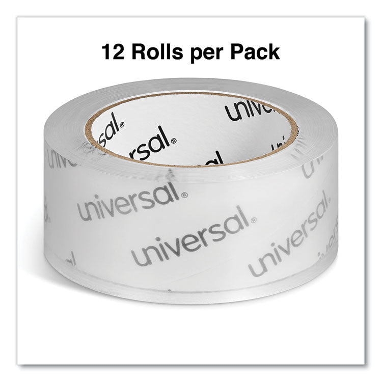 Deluxe General-Purpose Acrylic Box Sealing Tape, 3" Core, 1.88" x 109 yds, Clear, 12/Pack