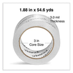 Heavy-Duty Acrylic Box Sealing Tape, 3" Core, 1.88" X 54.6 Yds, Clear, 6/pack
