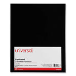 Laminated Two-Pocket Folder, Cardboard Paper, 100-Sheet Capacity, 11 X 8.5, Black, 25/box