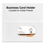 Laminated Two-Pocket Portfolios, Cardboard Paper, 100-Sheet Capacity, 11 X 8.5, White, 25/box