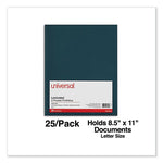 Laminated Two-Pocket Folder, Cardboard Paper, 100-Sheet Capacity, 11 X 8.5, Navy, 25/box