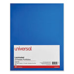 Laminated Two-Pocket Folder, Cardboard Paper, 100-Sheet Capacity, 11 X 8.5, Blue, 25/box