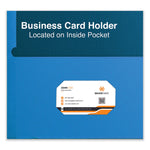 Two-Pocket Portfolio, Embossed Leather Grain Paper, 11 X 8.5, Light Blue, 25/box