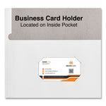 Two-Pocket Portfolio, Embossed Leather Grain Paper, 11 X 8.5, White, 25/box