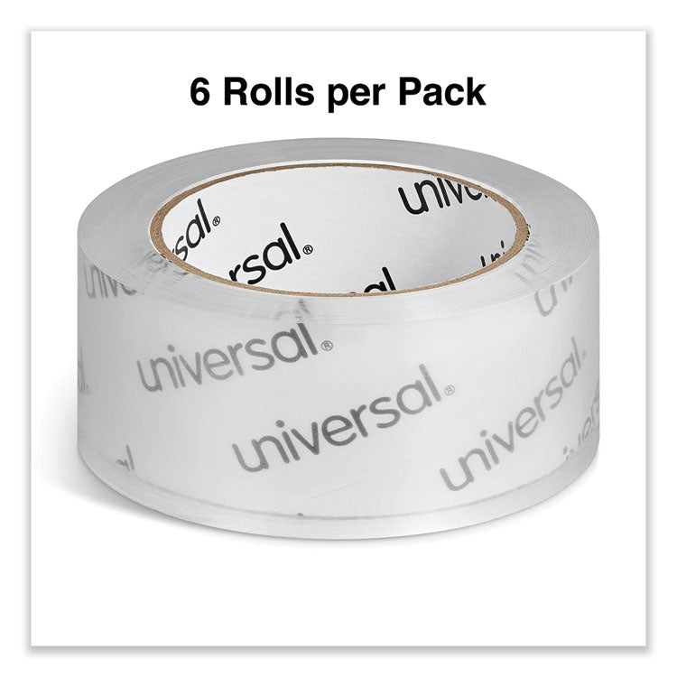 Deluxe General-Purpose Acrylic Box Sealing Tape, 1.7 mil, 3" Core, 1.88" x 109 yds, Clear, 6/Pack