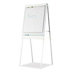 Polarity Height Adjustable Dry Erase Flipchart Easel, 30" x 38", White Surface, Silver Metal Frame