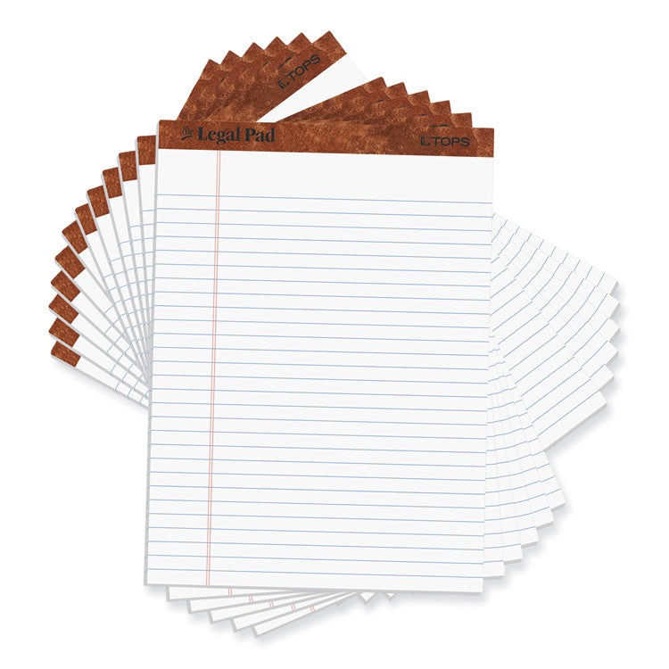 "The Legal Pad" Ruled Perforated Pads, Wide/legal Rule, 50 White 8.5 X 11.75 Sheets, Dozen