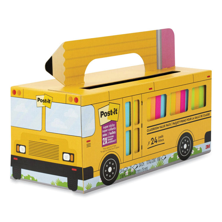 Self-Stick Notes, 3" x 3", Assorted, 70 Sheets/Pad, 24 Pads/Pack