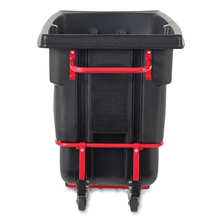 0.5 cu yd BRUTE Rotomolded Tilt Truck, 1,400 lb Capacity, Black