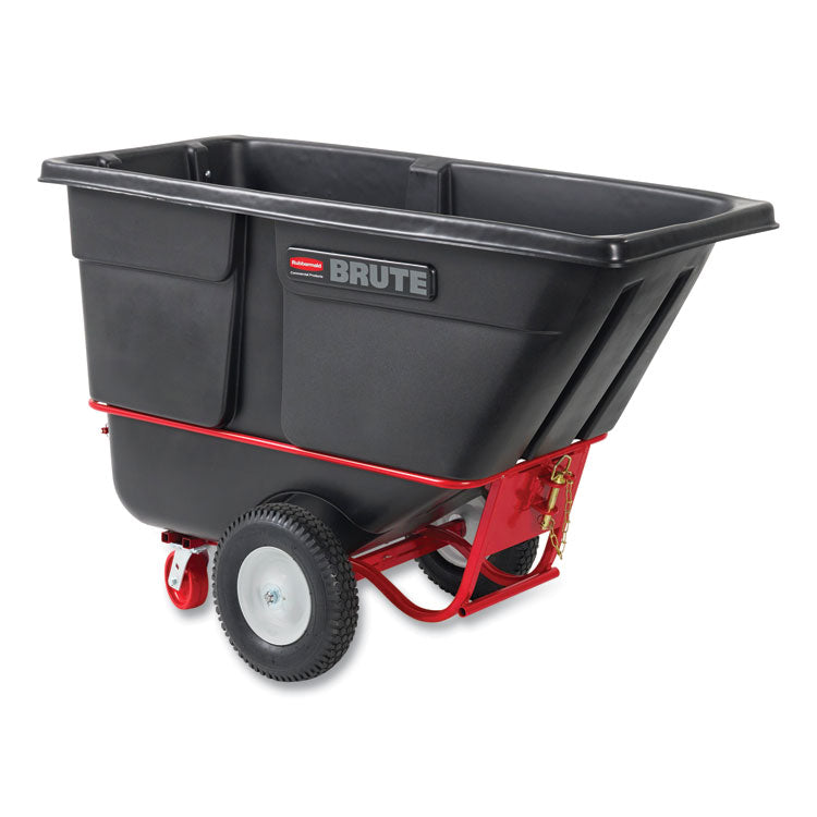 1.5 cu yd BRUTE Rotomolded Towable Tilt Truck, 2,100 lb Capacity, Black