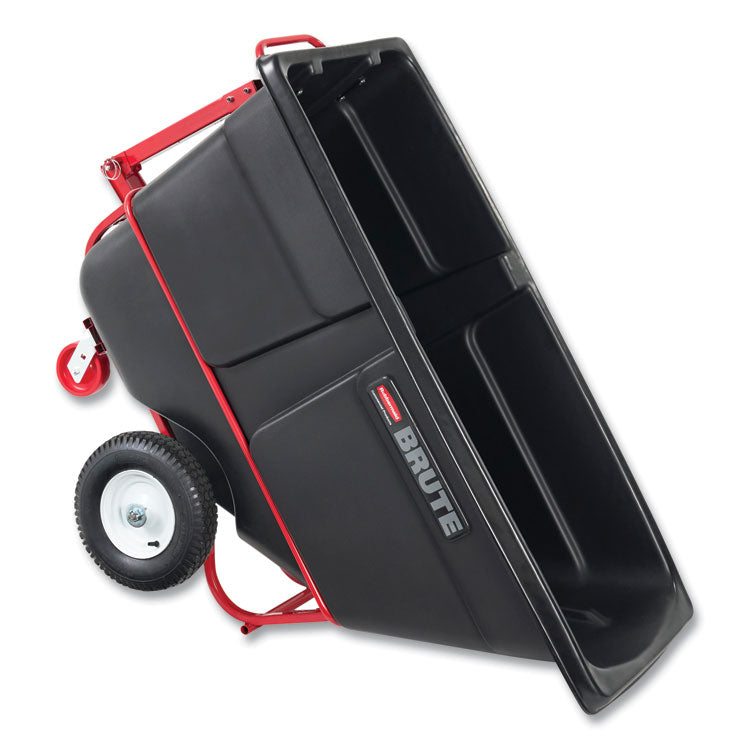 1.5 cu yd BRUTE Rotomolded Towable Tilt Truck, 2,100 lb Capacity, Black