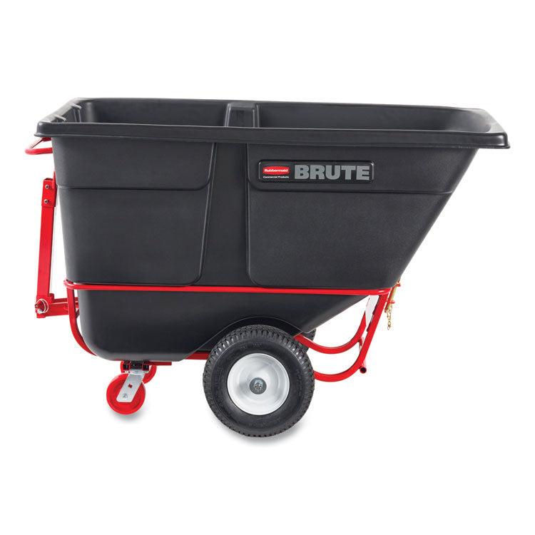 1.5 cu yd BRUTE Rotomolded Towable Tilt Truck, 2,100 lb Capacity, Black