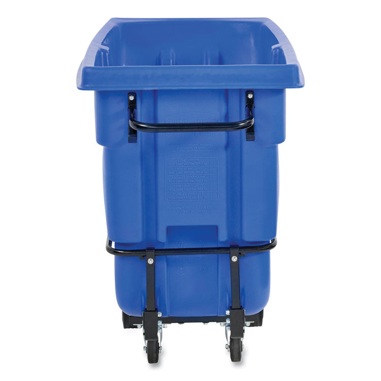 BRUTE Rotomolded Recycling Tilt Truck, 1 cu yd, 1,250 lb Capacity, Plastic/Steel Frame, Blue