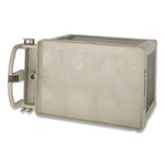 BRUTE Heavy-Duty Utility Cart with Lipped Shelves, Plastic, 2 Shelves, 500 lb Capacity, 17.13" x 38.5" x 38.88", Beige