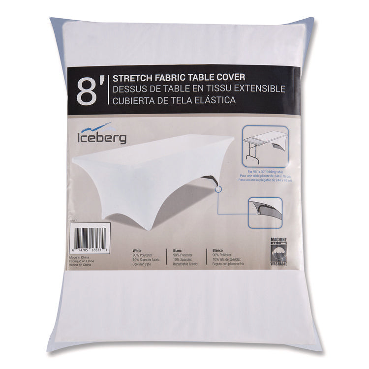 iGear Fabric Table Cover, Polyester, 30 x 96, White