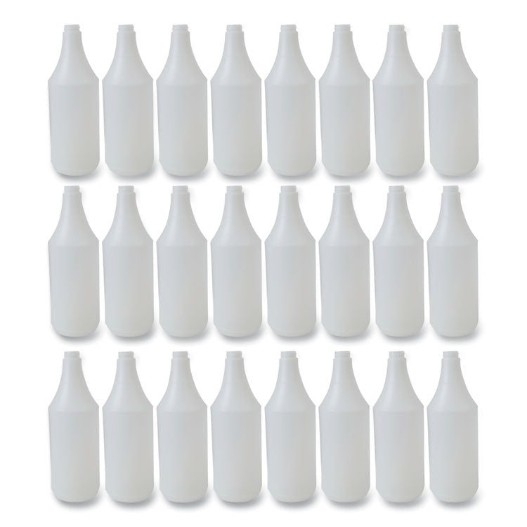 Embossed Plastic Spray Bottle, 32 oz, Clear, 24/Carton