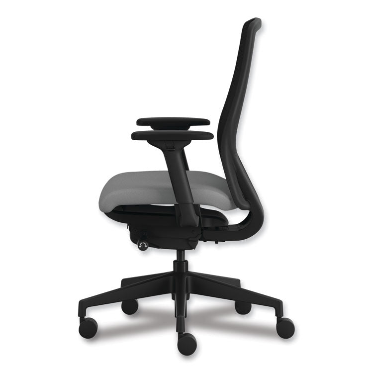 Nucleus Series Recharge Task Chair, 16.63 to 21.13 Seat Height, Frost Seat, Black Back, Black Base