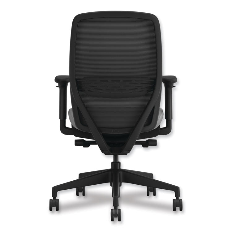 Nucleus Series Recharge Task Chair, 16.63 to 21.13 Seat Height, Frost Seat, Black Back, Black Base