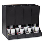 Anchor Collection 4-Compartment Single Serve Pod Countertop Dispenser, 14.25 x 9 x 12.15, Black