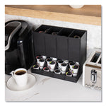 Anchor Collection 4-Compartment Single Serve Pod Countertop Dispenser, 14.25 x 9 x 12.15, Black