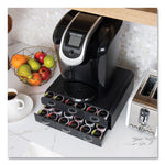 2-Tier 6-Drawer Single Serve Coffee Pod Drawer, 14 x 12.25 x 4.75, Black