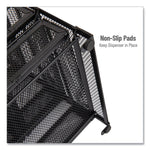 Network Collection 5-Compartment Tea Countertop Organizer, 6.75 x 7 x 10, Black