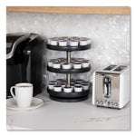 Anchor Collection 3-Tier Single Serve Pod Carousel Countertop Organizer, 9.5 x 9.5 x 11.75, Black