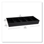 Anchor Collection 5-Compartment Snack Organizer, 12 x 24 x 3.25, Black