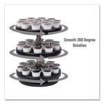 Anchor Collection 3-Tier Single Serve Pod Carousel Countertop Organizer, 9.5 x 9.5 x 11.75, Black