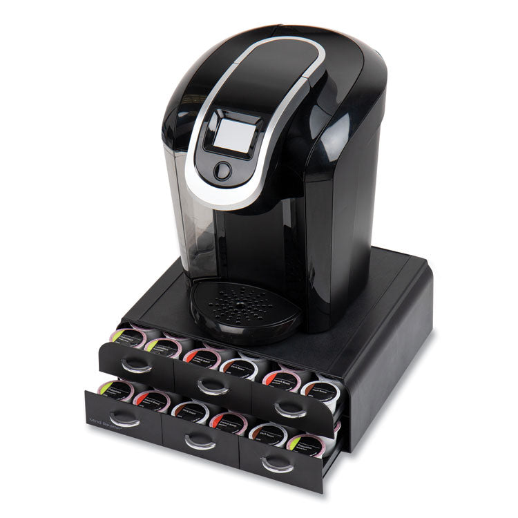2-Tier 6-Drawer Single Serve Coffee Pod Drawer, 14 x 12.25 x 4.75, Black